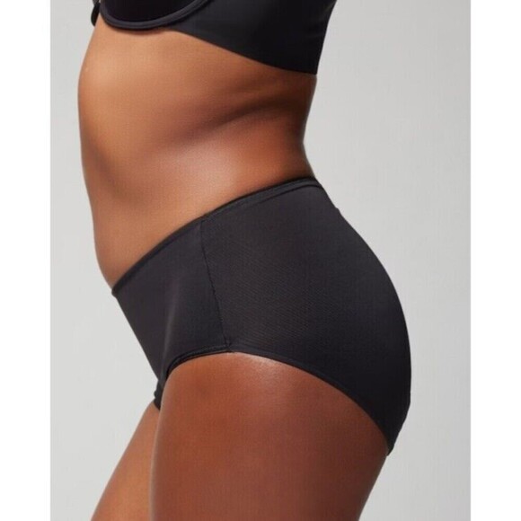 Soma Brief Vanishing Tummy Modern Brief Panty in Geometric Tile Blue Size Large - Picture 5 of 6